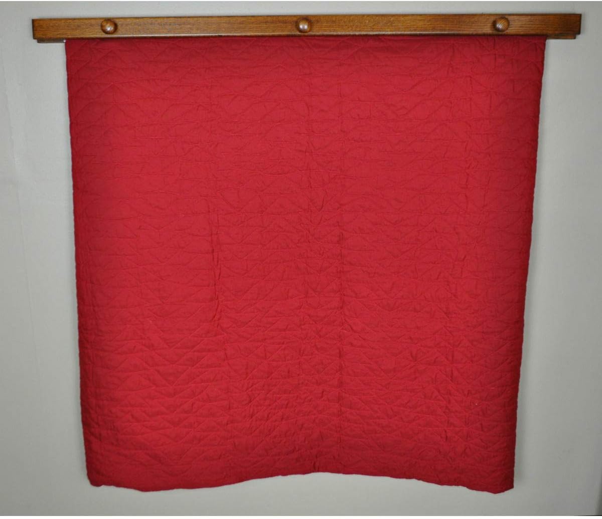 RRD Quilt Hanger for Wall for Display (54") Amish Made Wooden Quilt Rack Wall Mount - Rustic Tapestry Quilt Wall Hangers (Maple Wood, Ebony Stain, 54" Long)
