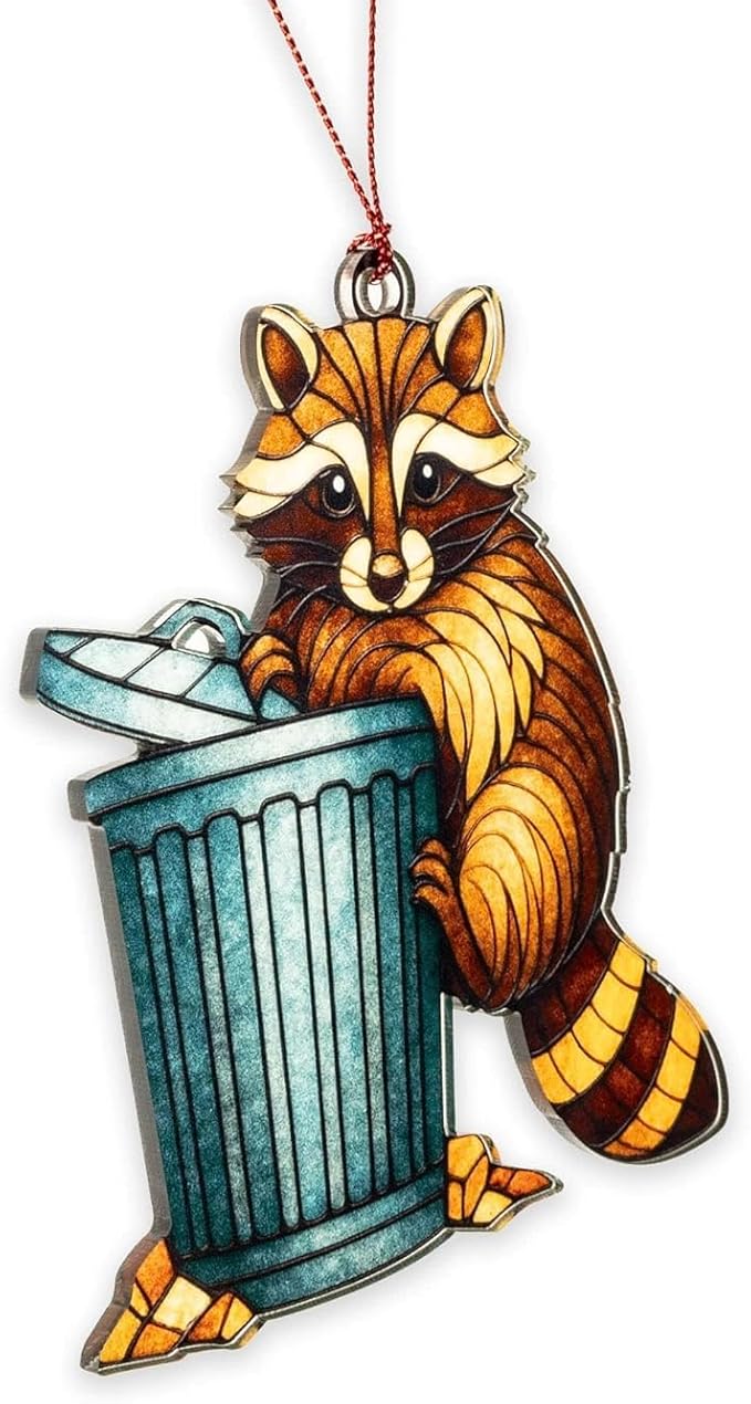 Racoon Christmas Ornaments 2025, Raccoon Ornament, Cute Ornaments for Christmas Tree Decoration, Funny Gift for Raccoon Lovers, Family, Friends, Animal Lovers, Gift Exchange Ornaments