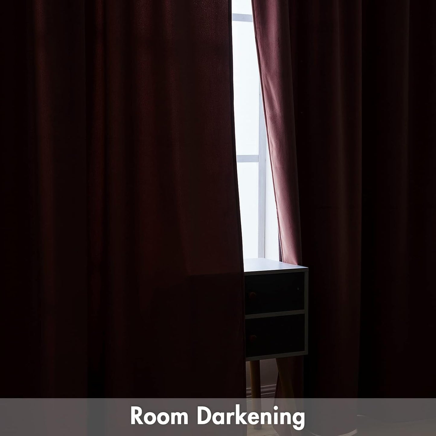 MIULEE Dusty Rose Pink Velvet Curtains Thermal Insulated Blackout Curtain Drapes for Bedroom Living Room Darkening 72 Inches Long Curtains Panels Rod Pocket Set of 2