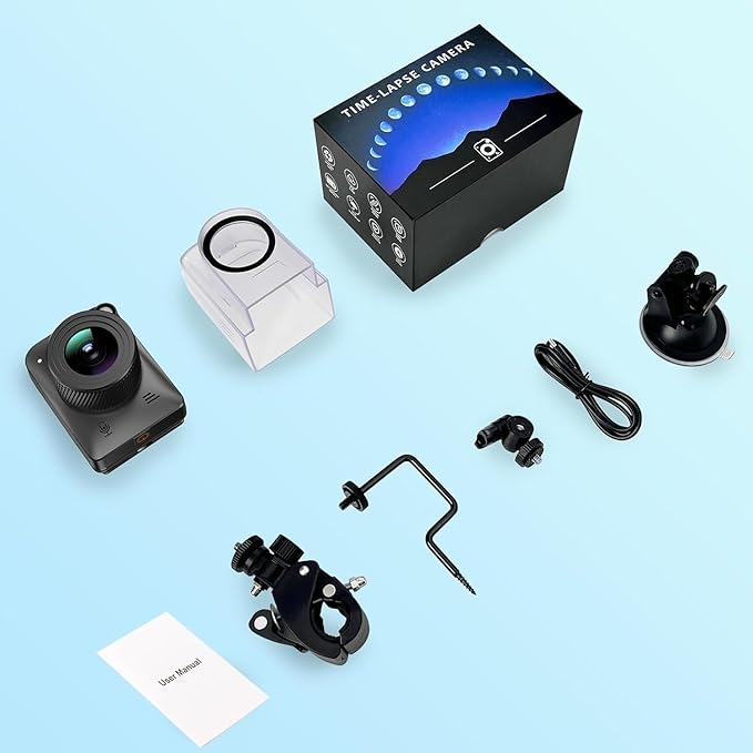 Time Lapse Camera, 4K FHD Timelapse Camera for Outdoor, Equipped with IP66 Waterproof, 64GB TF Card, 180 Days Standby for Recording Construction, Plant Growth, Weather Change