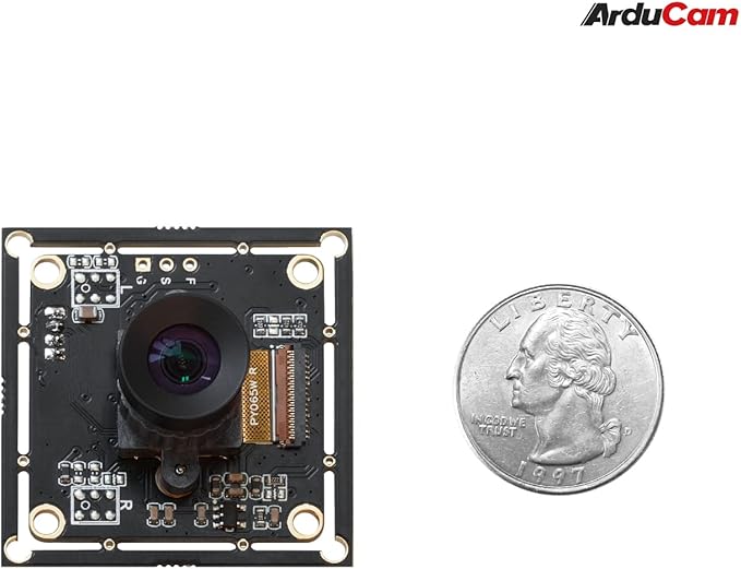 Arducam 100fps Mono Global Shutter USB Camera, 720P OV9281 UVC Webcam Module with Low Distortion M12 Lens Without Microphones, for Computer, Laptop, Android and Raspberry Pi