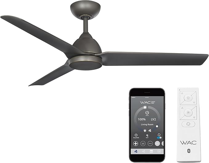 WAC Lighting F-001-OB Mocha 54" Outdoor Ceiling Fan & Remote, Oil Rubbed Bronze