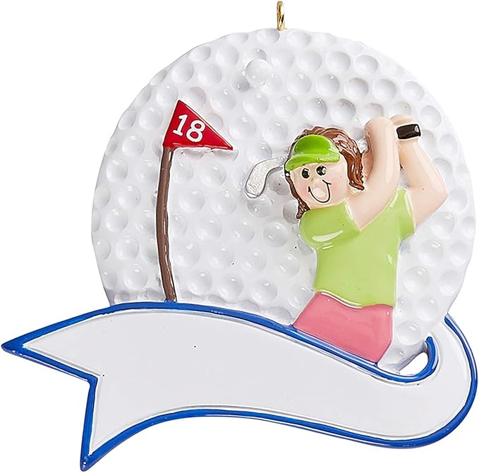 Personalized Golf Ball Ornament 2025 - Ornaments for Girl Golfer Gifts in Pink Green Golf Decor Ornaments for Christmas Tree Gifts Cart Decorations Christmas by Elves