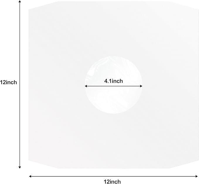 YVW 25Pcs Vinyl Record Inner Sleeves, White Kraft Paper Record Sleeves with Poly Lined for 12" Records, Corner Cut Design Acid Free Album Covers, Vinyl Record Album Covers LP Jacket Protective