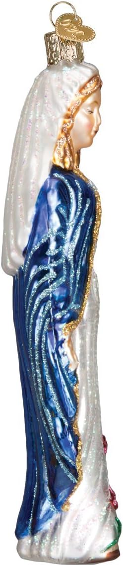 Old World Christmas Virgin Mary Glass Blown Ornament for Christmas Tree, Handcrafted Holiday Decoration, Religion Collection