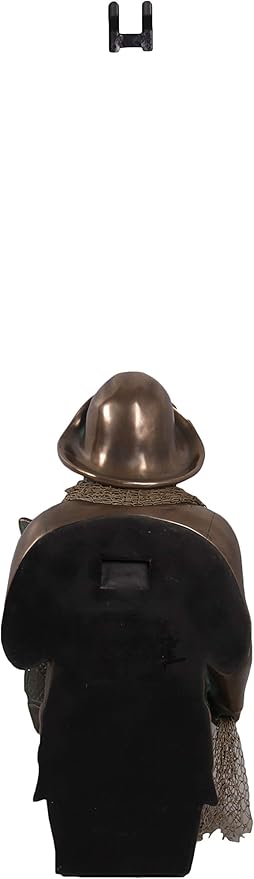 Nautical Tropical Salty Fisherman Wall Hanging Sculpture (Verde Bronze)