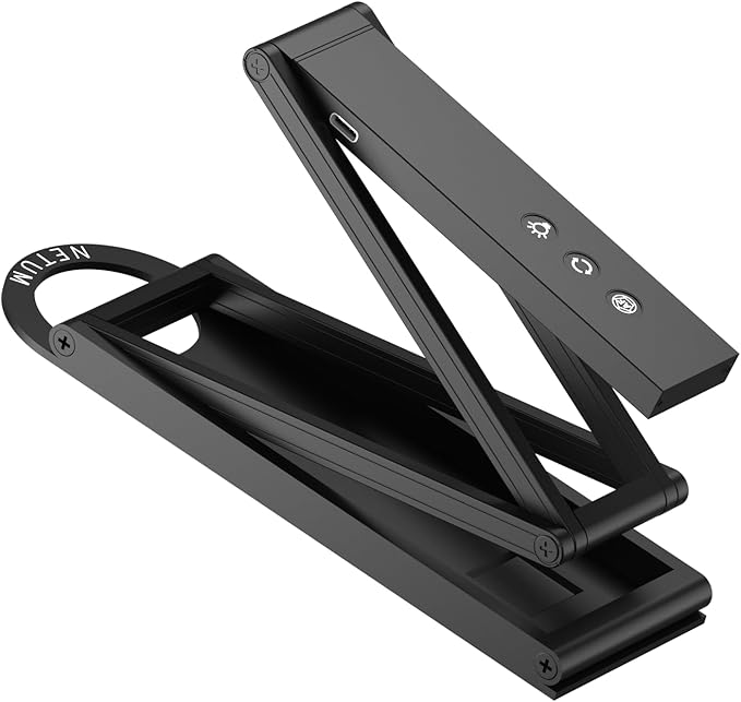 NetumScan 4K USB Book Document Camera & Webcam with Built-in Microphone & AutoFocus, USB Visualiser A3-Size, Built-in 3-Level LED, Foldable for Web Distance Learning&Teaching Compatible MacOS&Windows