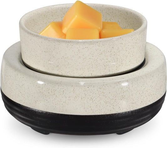 Wax Melts Warmer, Ceramic Candle Melter Melting Wax 3-in-1 Oil Burner Electric Fits Yankee Large Jar, Scented Candle Holder for Home Decor Gifts for Mom Grandma Women Girls
