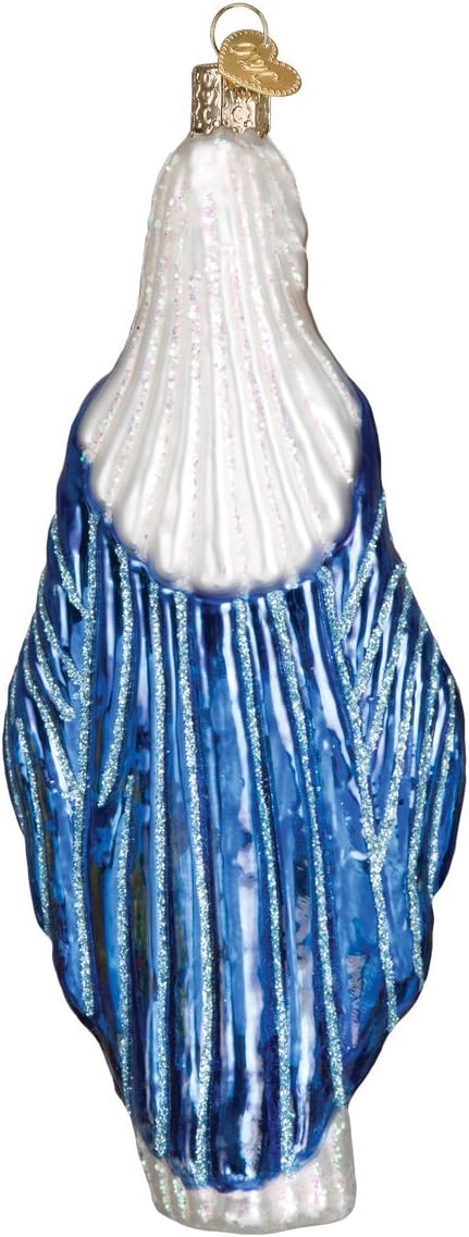 Old World Christmas Virgin Mary Glass Blown Ornament for Christmas Tree, Handcrafted Holiday Decoration, Religion Collection