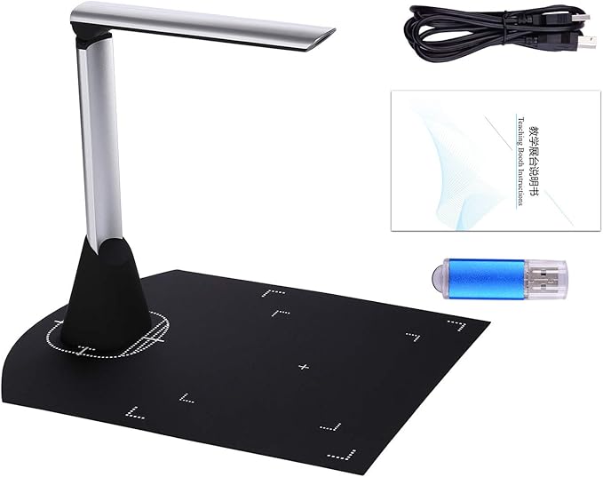 LiebeWH 5MP Document Camera Portable Scanner for A4 Paper Picture Document Foldable and Portable with LED light