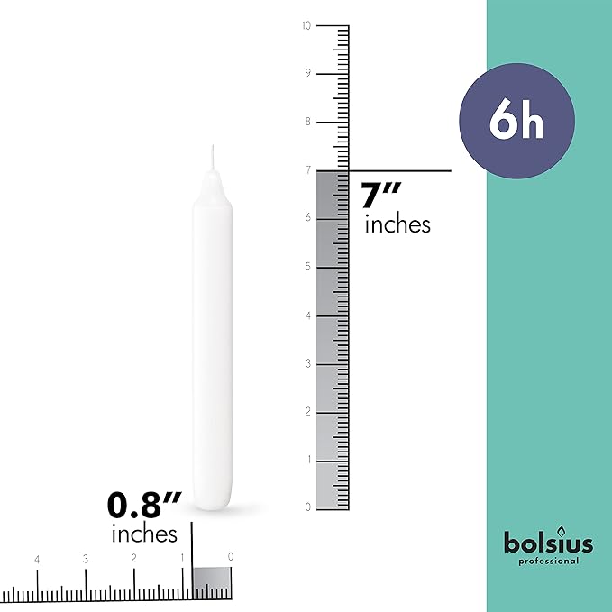 BOLSIUS White Candlesticks - 2 Packs = Total 90 Candles - 6+ Hours - Premium European Quality - Consistent Smokeless Flame - Unscented Dripless Dinner Candles