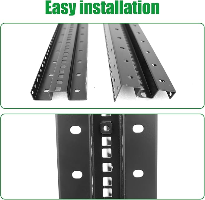 4-Post 27U Open Frame Server Rack for 19" IT Network Equipment & A/V Devices，22"-34" Adjustable Depth，Heavy Duty Free Standing Rack for Servers & AV Gear 4POST-N27U