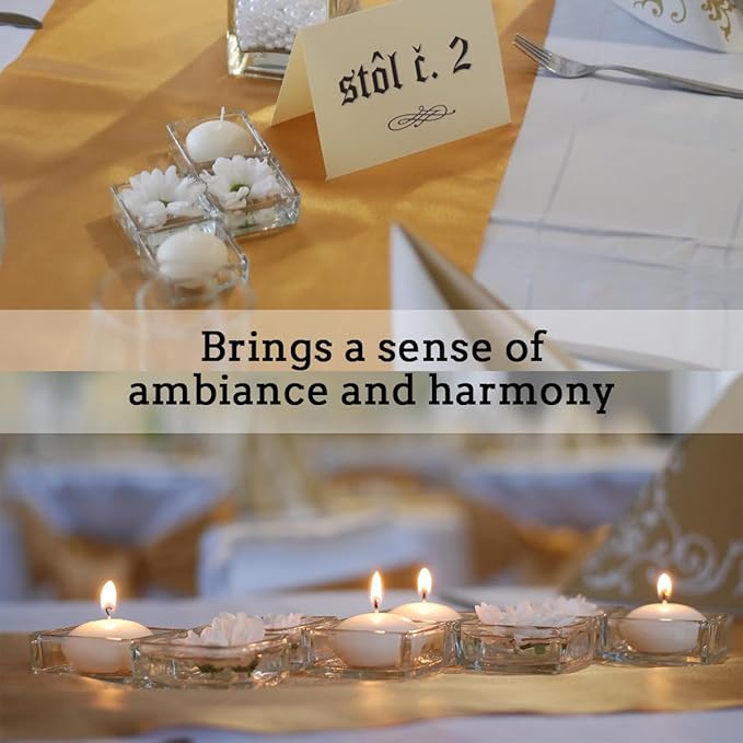 Unscented Floating Candles Set of 72, 3 Inch White Dripless Wax for Centerpieces at Wedding Pool Party Holiday, 10 Hour