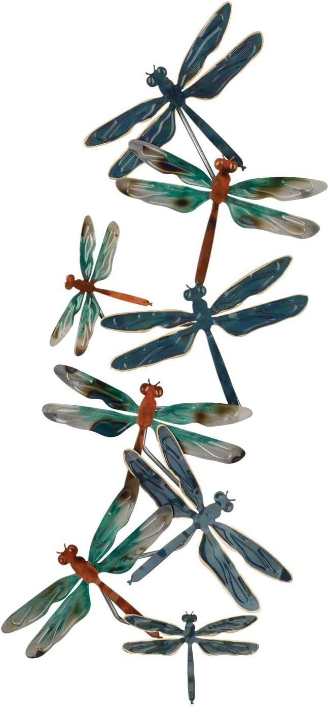 Regal Art & Gift Dragonfly Art Metal Wall Décor for Home - Large Wall Hanging Decorative Accent | Indoor Outdoor Metal Wall Art | Weather Resistant Sculpture for Living Room, Patio or Garden