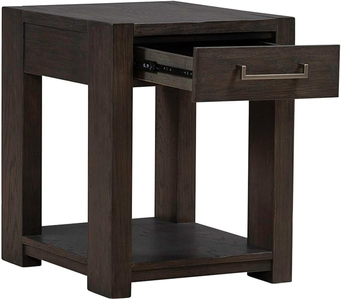 Liberty Furniture Lennox Hill Living Room Chairside Table - Bark