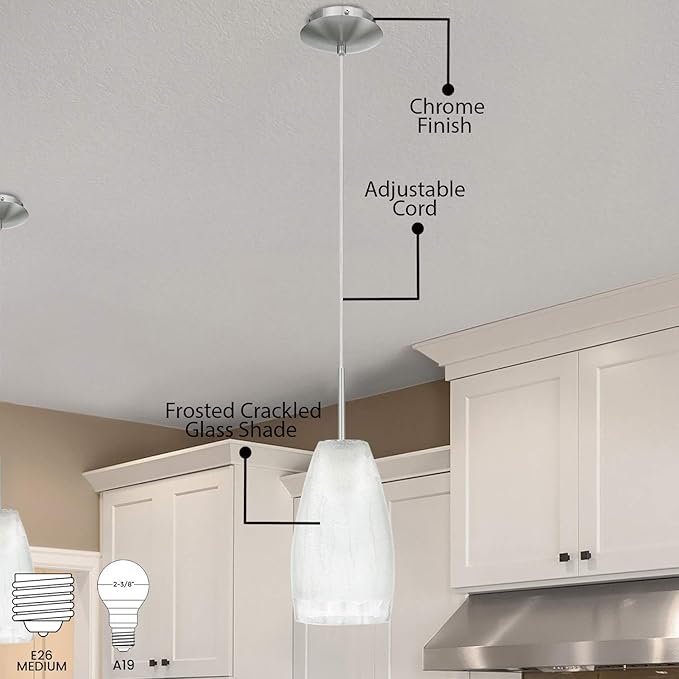 EGLO 20599A Crash Ceiling Pendant, 14-Inch, Matte Nickel