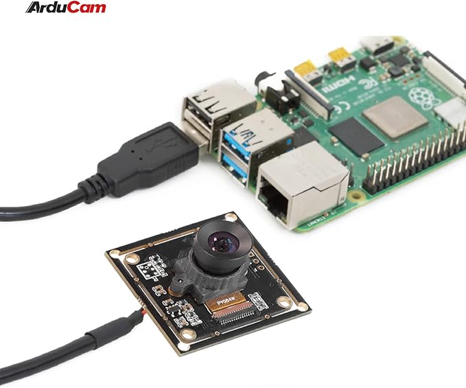 Arducam 2MP Global Shutter USB Camera, 50fps OV2311 Monochrome UVC Webcam Module with Low Distortion M12 Lens Without Microphones, Compatible with Windows, Linux, Android and Mac OS