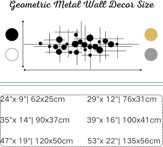 Geometric Metal Wall Art, Mid Century Modern Metal Wall Art, Abstract Metal Wall Art, Abstract Metal Irregular Wall Sculpture, Line Art Wall Decor, Geometric Wall Art, Modern Living Room Wall Décor (Gold, 24"x 9"| 62x25cm )