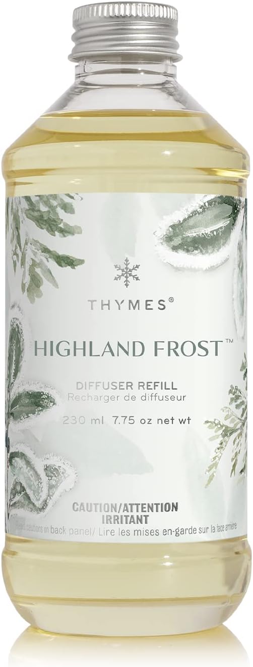 Thymes Reed Diffuser Oil Refill - Room Fragrance Oil - Flameless Home Fragrance - Highland Frost - 7.75 Oz
