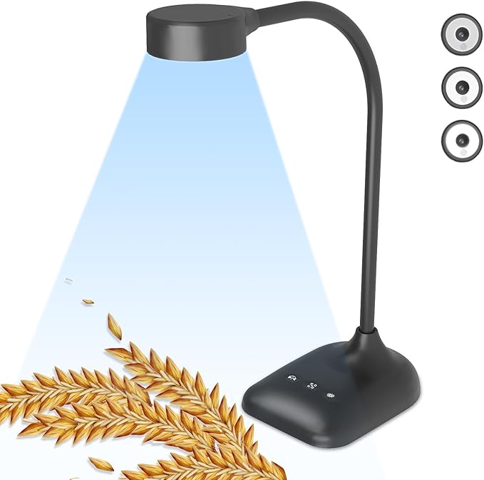 Document Camera for Teachers, Doc Camera, USB Visualizer with LED Light, Auto Focus, Image Invert, Fold, For Mac OS, Windows, Chromebook