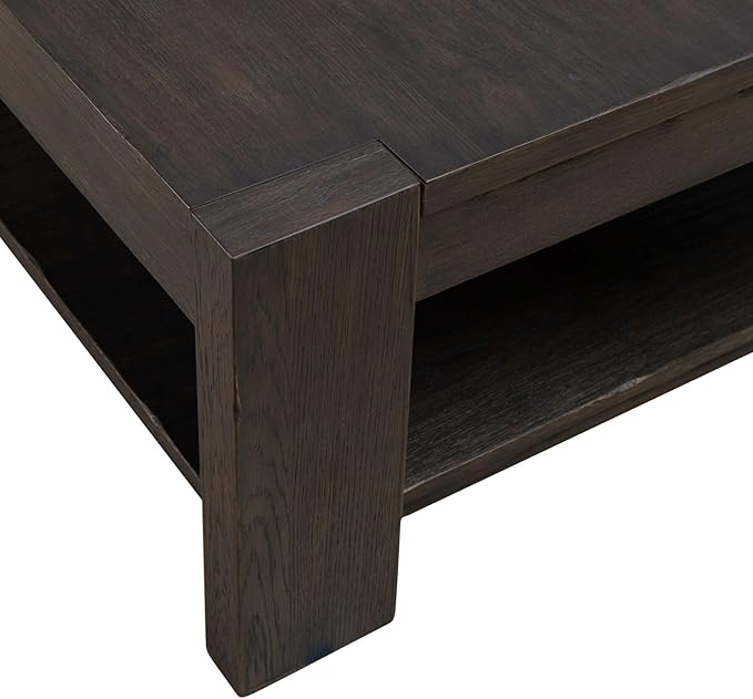 Liberty Furniture Lennox Hill Living Room Oversized Square Cocktail Table - Bark