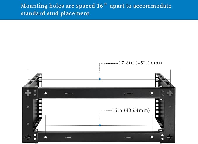 RackPath 4U Wall Mount Network Rack - Patch Panel Bracket for Server and Network Equipment – 11.25 inch Deep – Heavy Duty 150lbs Capacity