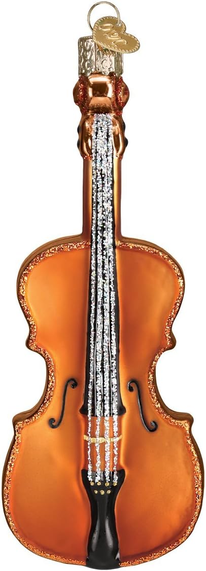 Old World Christmas Cello Glass Blown Ornament for Christmas Tree, Handcrafted Holiday Decoration, Music Collection