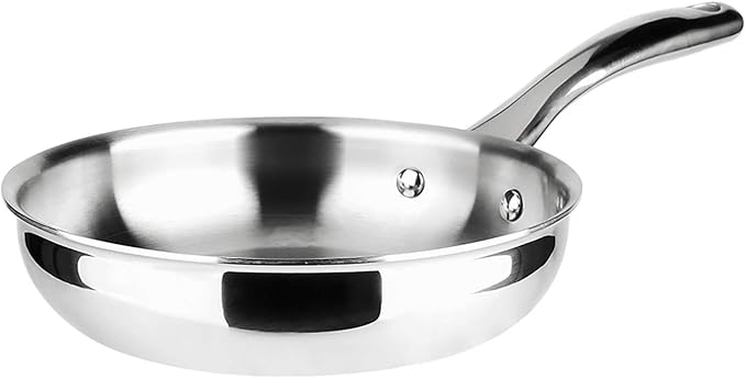 Duxtop Whole-Clad Tri-Ply Stainless Steel Stir-Fry Pan Kitchen Induction Cookware 8 Inches