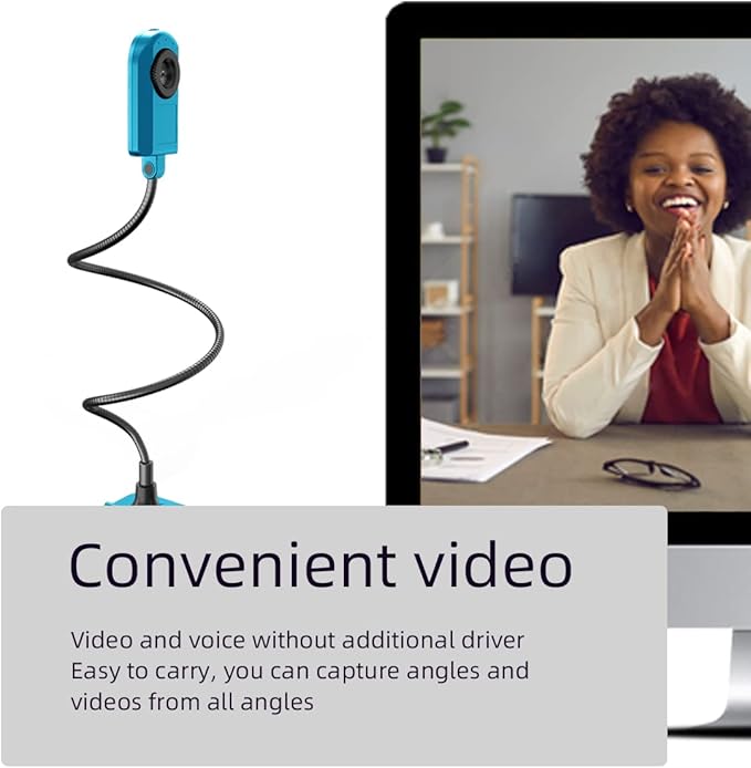 Document Camera (Blue) Ultra High Definition 5MP USB Document Camera — Mac OS, Windows, Chromebook Compatible for Live Demo, Web Conferencing, Distance Learning, Remote Teaching,Scanner