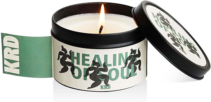 KRD Sweet Scented Candle for Bedroom, 6.4oz Coconut Soy Wax, 42H Long Lasting Burn, Romantic Floral Fragrance with Lid