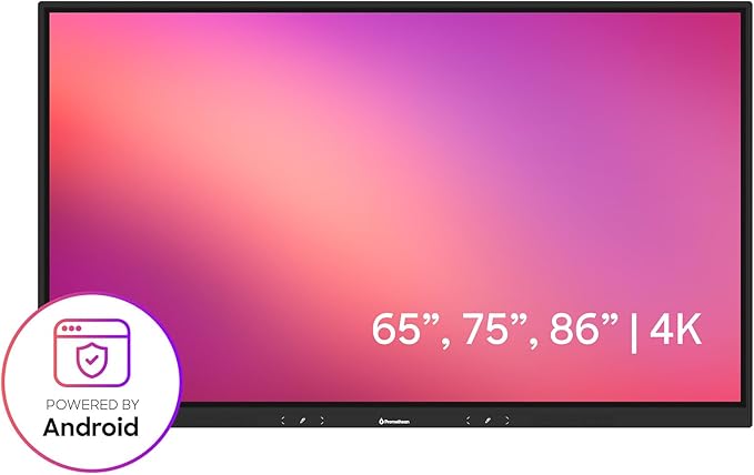 Promethean ActivPanel LE 65” High Specification Digital Whiteboard, 4K UHD, Interactive Display, Android OS, EDLA Certified, 3 Year Onsite Support