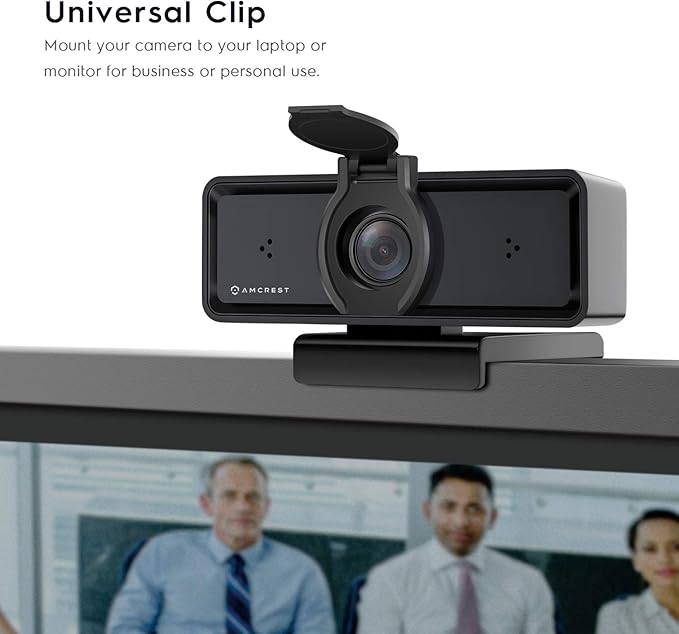 Amcrest 1080P Webcam with Microphone & Privacy Cover, 2 Noise-Cancelling Mics, USB Webcams for Desktop/Laptop PC Computer, Web Cam for Calls, Conference, Zoom, Skype, Online Classes, Meetings AWC2198
