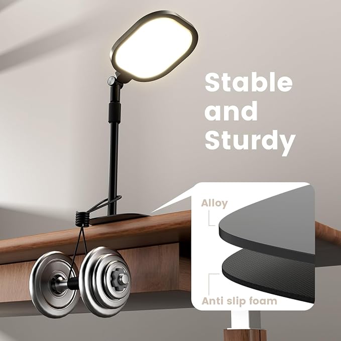 Video Conference Lighting for Zoom Meeting, Ring Light for Desk with Flexible Stand, 30 Light Modes Light for Video Recording, Desk Light & Memory Function for Zoom Calls, Video Streaming, Webcam