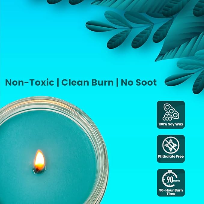 Candle Set Tropical Breeze Odor Eliminating – 2 Pack - 12oz – Long-Lasting Soy Wax Candles – Neutralizes Pet, Kitchen & Smoke Odors – Clean Burn, Eco-Friendly, Aromatherapy Candle