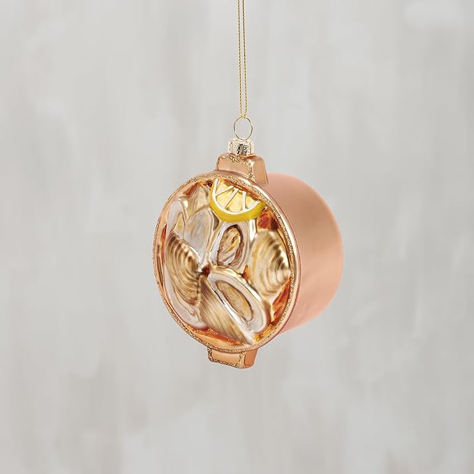Primitives by Kathy Glass Clam Bake Pot Ornament Christmas Ornament Holiday Décor Hanging Tree Decorations Festive Old World Vintage Style Themed Gift