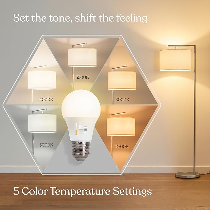 Brightech Montage Modern Floor lamp, LED Floor Lamp for Living Rooms & Offices - Tall Standing Lamp for Bedroom Reading - Corner Pole Lamp for Contemporary Home Decor - Satin Nickel
