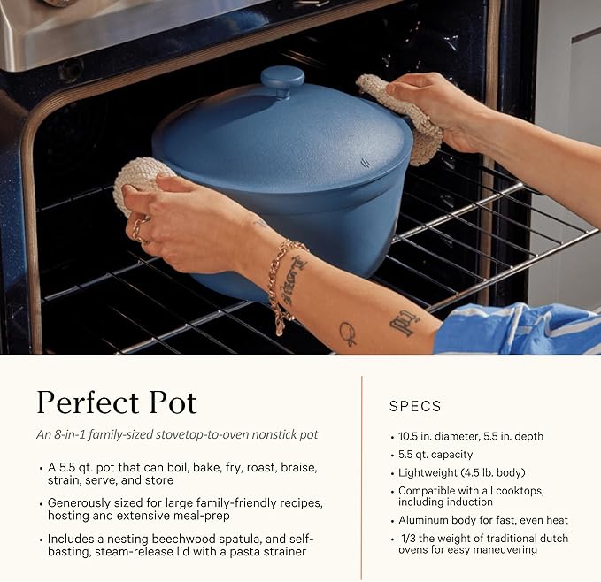Our Place Ultimate Cookware Set - Complete 18-Piece Set Including the Always Pan, Perfect Pot, and Bakeware Set | Multifunctional, Toxin-Free Nonstick | Replaces 44 Pieces | Blue Salt