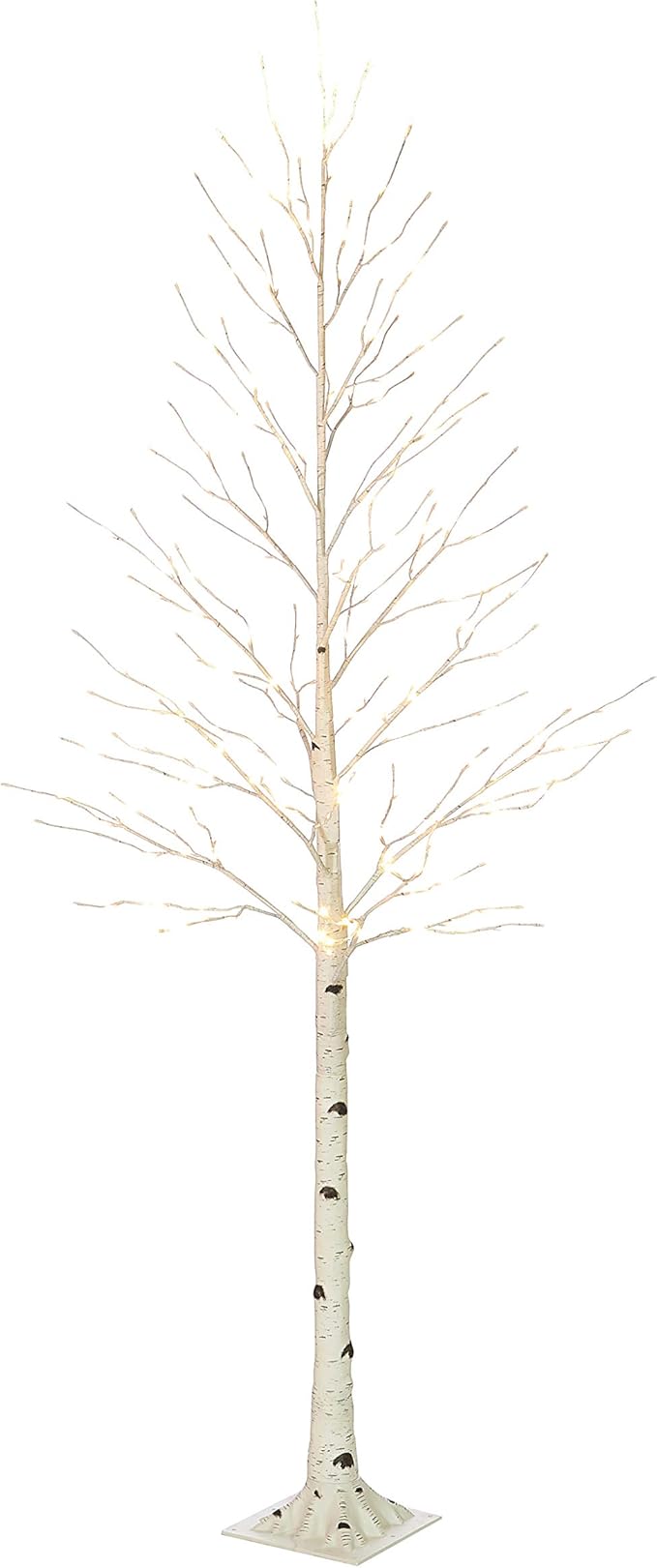 Hairui Lighted Birch Tree 8FT 240 Warm White Lights, White Twig Tree with Lights for Wedding Party Christmas Decoration Indoor Outdoor Use