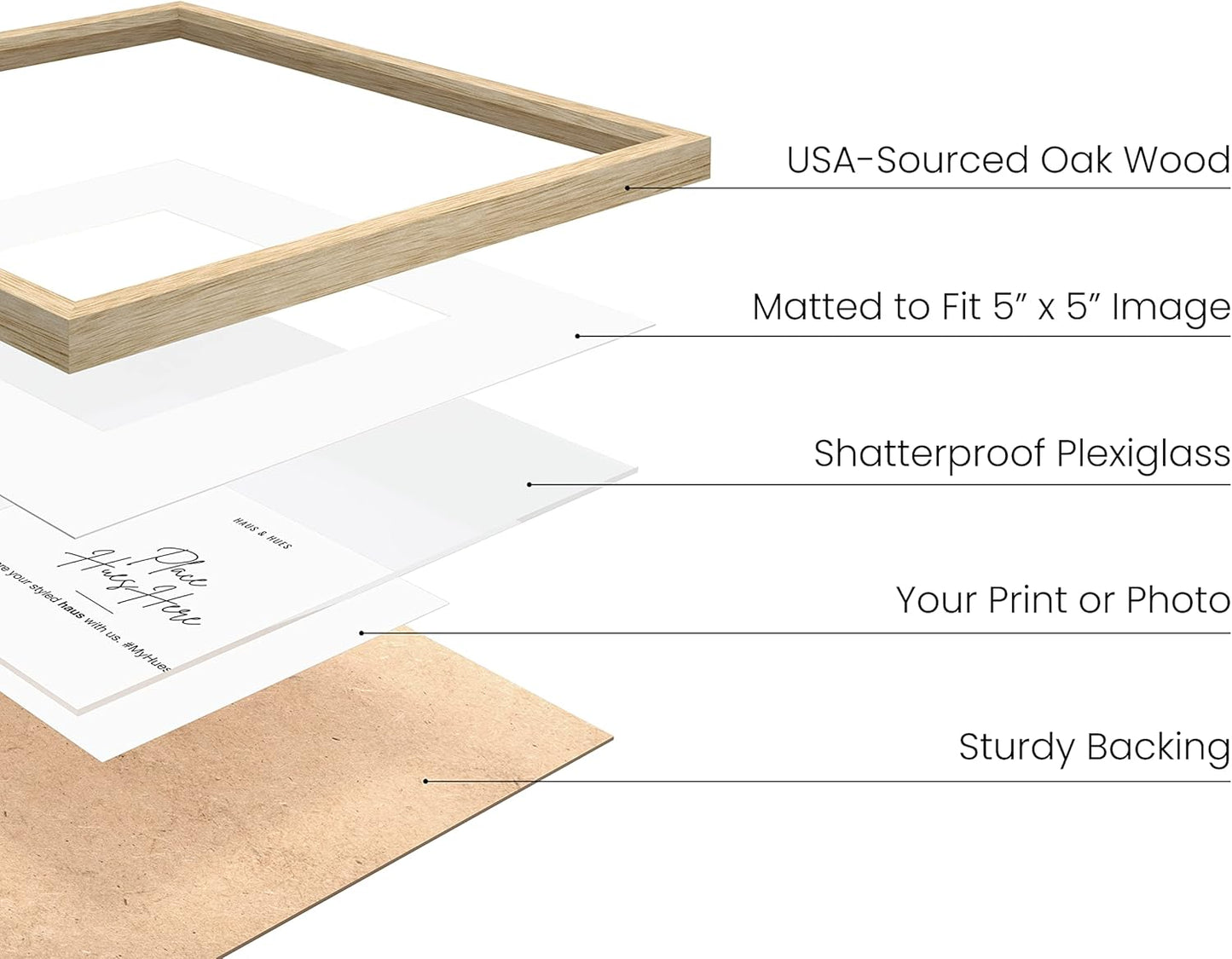 HAUS AND HUES Beige Square Frames Set of 9-10x10