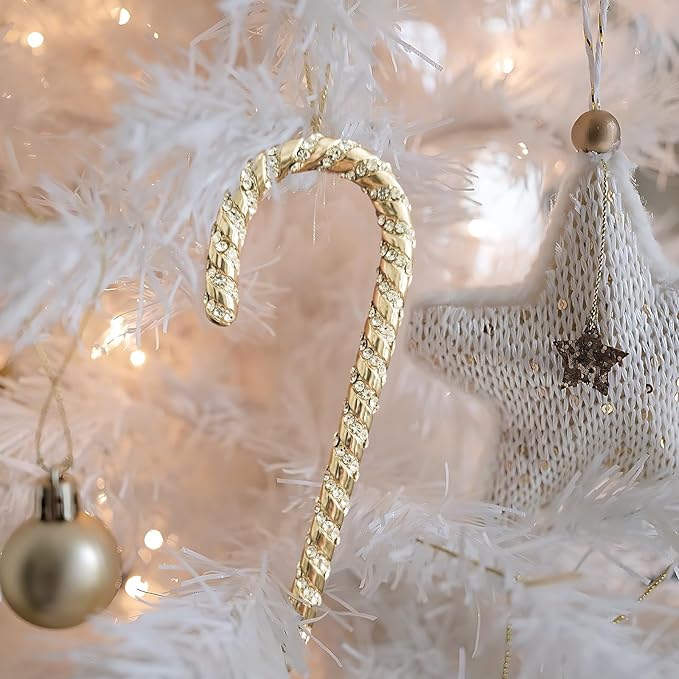 2025 Christmas Candy Cane Ornaments Hanging Ornaments for Xmas Tree Decorations Keepsake Gifts for Sisters Mom Grandma Women|Sugar Coated Ornament