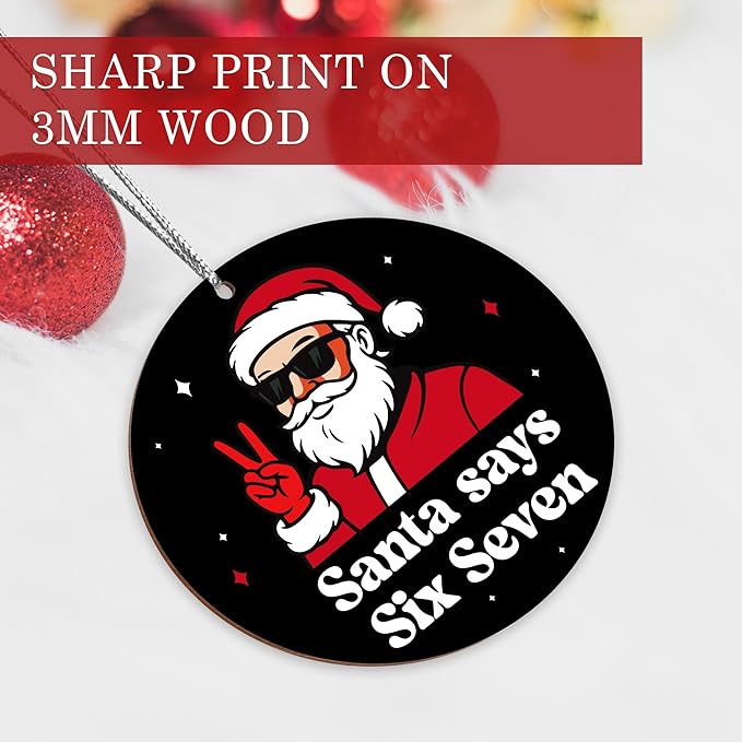 67 Christmas Ornament, 67 Ornaments for Xmas Tree, Funny Christmas Ornaments 2025, 6 7 Meme Ornament for Teens, Six Seven Gifts, Gag Gifts for Teens, Teen Girls Trendy Stuff