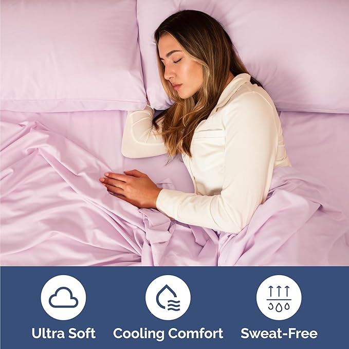 Twin Size 3 Piece Sheet Set - Comfy Breathable & Cooling Bed Sheets Set - Hotel Luxury Bedding for Women, Men, Kids, Teens, Boys & Girls - Deep Pockets, Soft and Wrinkle Free - Oeko-Tex - Light Pink