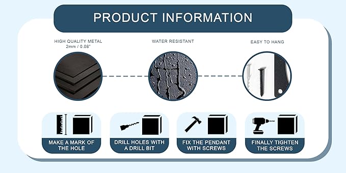 NORTH KAISER Metal Wall Art - School of Fish Wall Decor - Black Wall Hanging for Living Room Bathroom Bedroom Outdoor (46.5'' x 40.9'' / 120 x 104 cm)