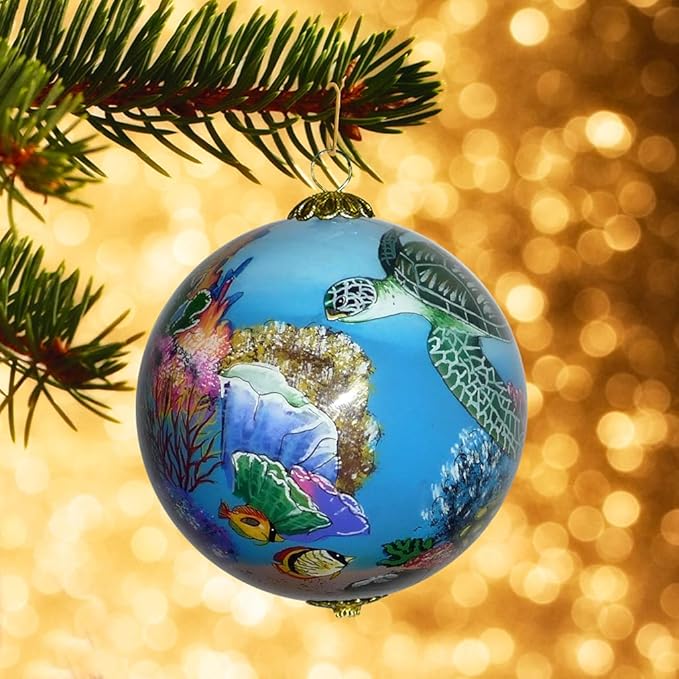 Collectible Maui Christmas Ornament: Corals and Sea Turtles CW/M