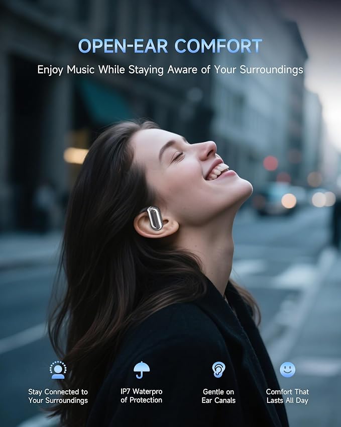 AI Translation Earbuds Real Time,188 Language Translator Earbuds,Bluetooth 6.1 Audifonos Traductores Inglés Español,OWS 4-in-1 Translation Headphones,Translator Headphones Suitable for Travel Learning
