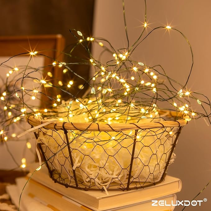 Fairy Lights Plug in,66FT 200LEDs Waterproof Led String Lights,8 Modes Remote Twinkle Light for Outdoor Indoor Christmas Wedding Birthday Garden Party Decorations,Green Wire,Warm White