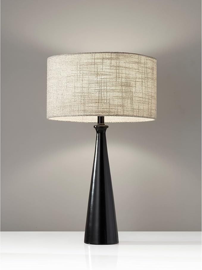 Adesso 1517-01 Linda 21.5" Table Lamp, Black, Smart Outlet Compatible