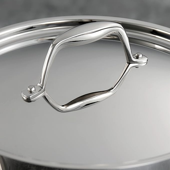 Tramontina Signature Tri-Ply Clad Stainless Steel 10-Piece Cookware Set with Lids, Pots and Pans Kitchen Set, Induction-Ready, Dishwasher-Safe, NSF-Certified, Made in Brazil