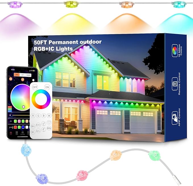 100ft RGB+ IC Permanent Outdoor Lights (50FT RGB+IC)