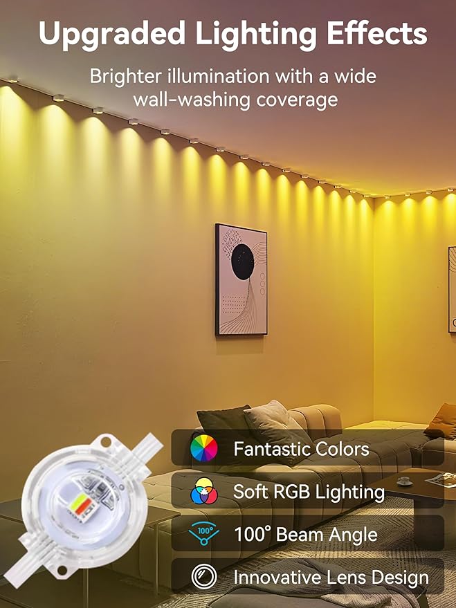Permanent Outdoor Lights, 350FT RGB IP67 Waterproof Eaves Lighting, Smart LED Outside House Lights with App/Remote Control for Halloween, Christmas Decor, Holiday, Party, Daily, All Year-Round